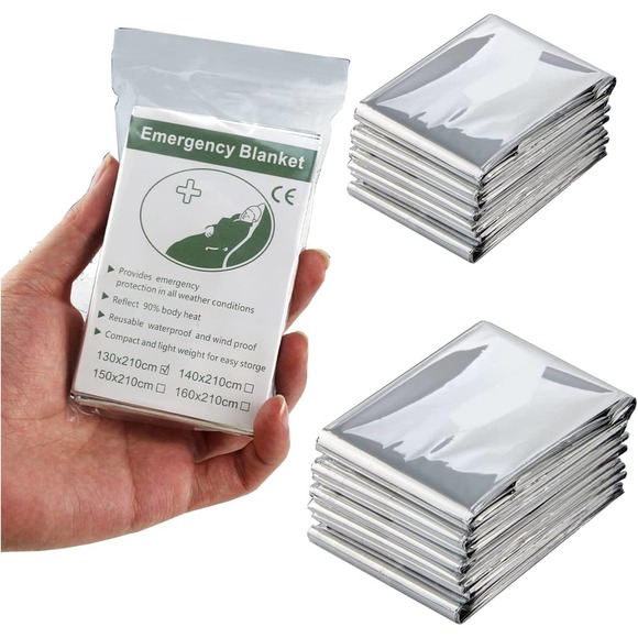 (4-PK) Emergency Blankets 51.18" x 82.68" (130x210cm) Must For Camping / Hiking - Picture 3 of 5